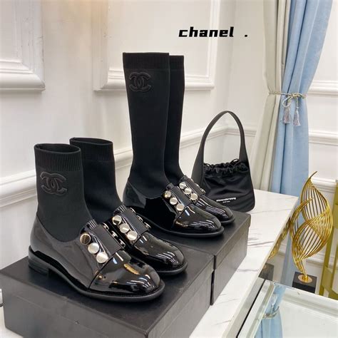 chanel socks sneakers|Chanel sock boots.